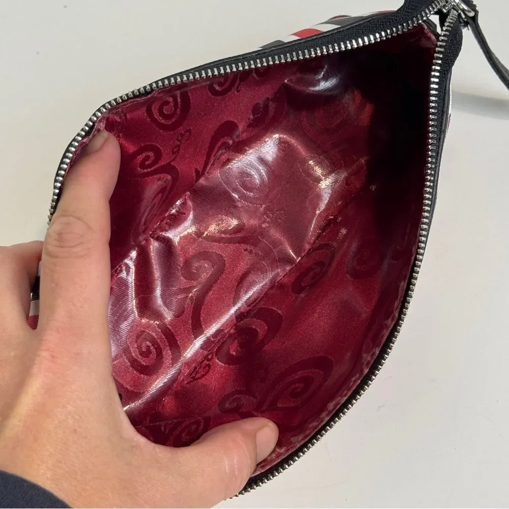 Brighton Life is Beautiful Striped Heart Cosmetics Pouch
